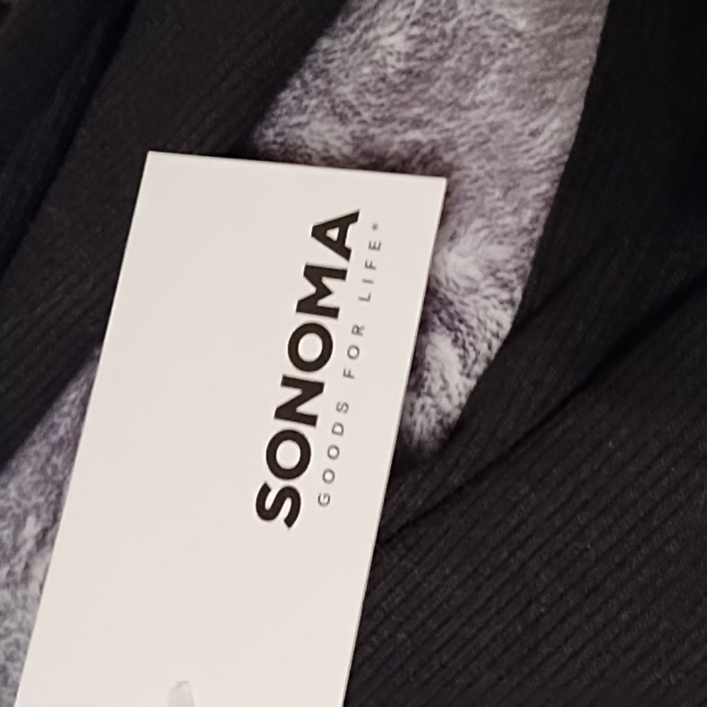Sonoma Black Ribbed Long Sleeve Tee - Picture 4 of 4